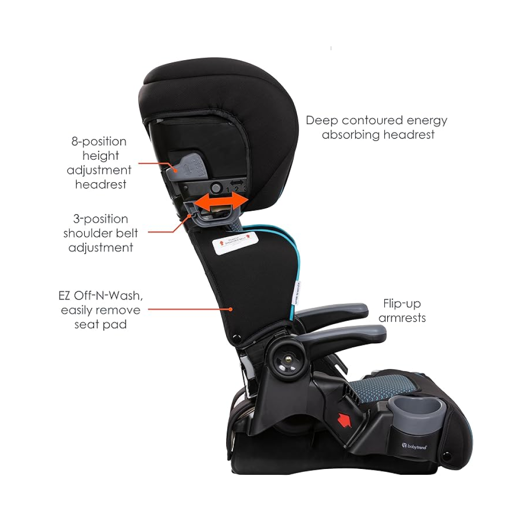Yumi Baby Trend Protect Booster Car Seat PROtect 2-in-1 Folding