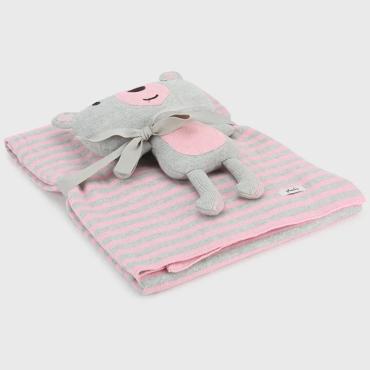 Pluchi - Toy & Blanket Set James Skinny with Bear Toy