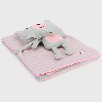 Pluchi - Toy & Blanket Set James Skinny with Bear Toy