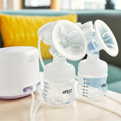 Philips Avent Double Electric Breast Pump – Comfort, Portability & BPA-Free Design (SCF334/04)