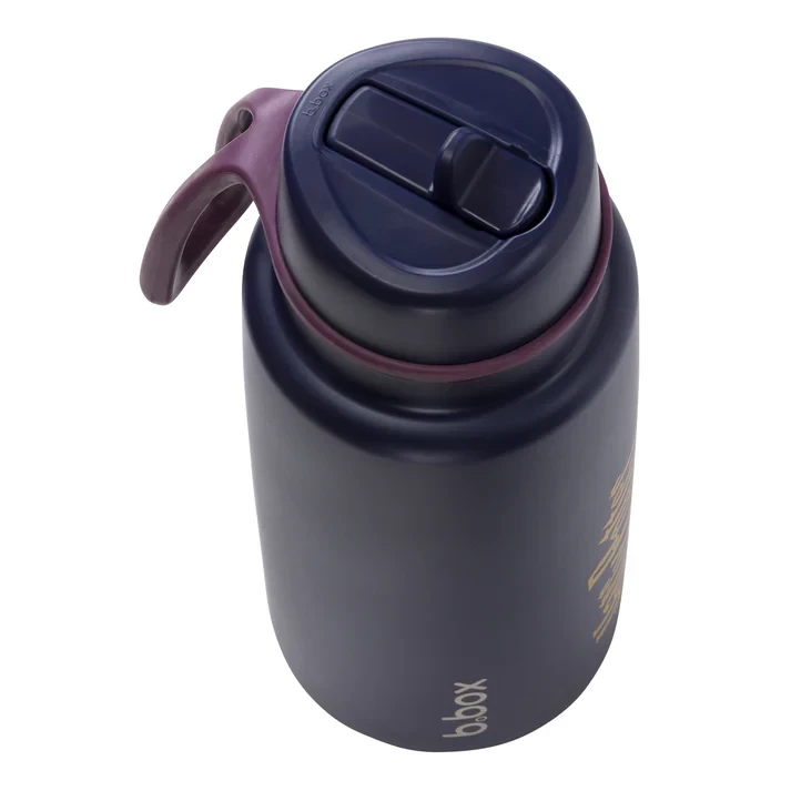 B.box 1L Insulated Water Bottle | Triple-Layer Stainless Steel, Flip Top Lid & Sport Spout | Leakproof, BPA-Free, Keeps Drinks Cold up to 46hrs