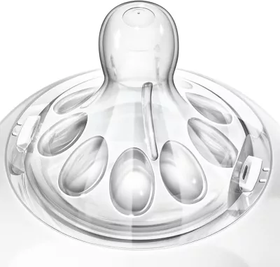 Philips AVENT Natural Clear Glass Baby Bottles 240ml, 3-Pack, 1m+, BPA-Free, Anti-Colic, Breast-Like Nipple