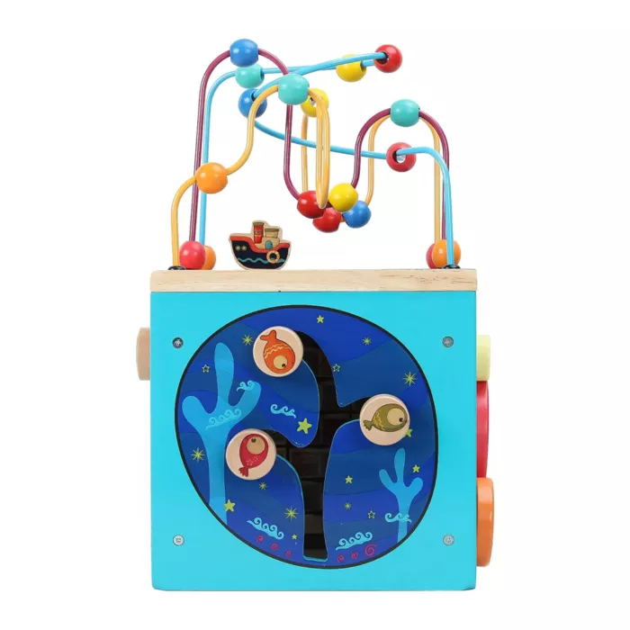 Montessori Wooden Activity Cube Bead Maze Toy