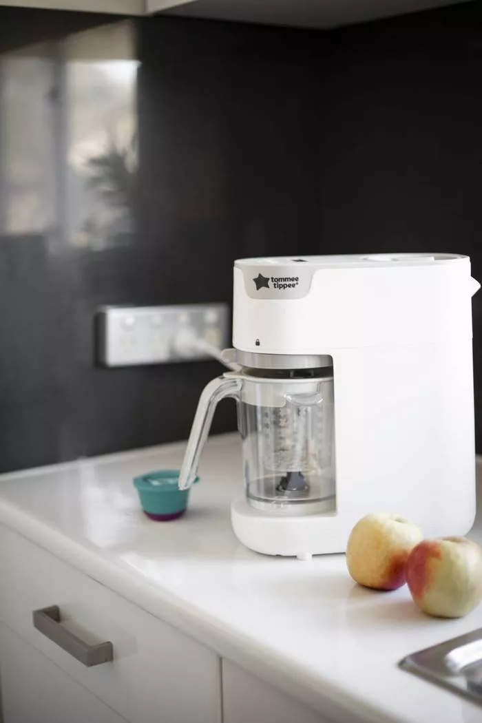 Tommee Tippee Quick Cook Baby Food Steamer Blender, all stages of weaning, 200g max capacity,  White