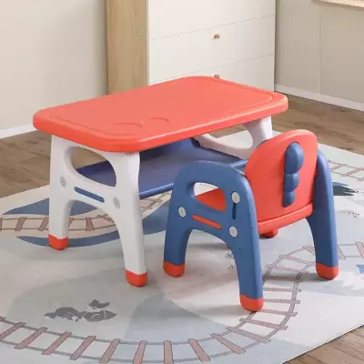 Kids Table and Chairs Set, Toddler Activity Table for Eating, Drawing, Painting & Learning | Easy to Assemble | Age 2-6y