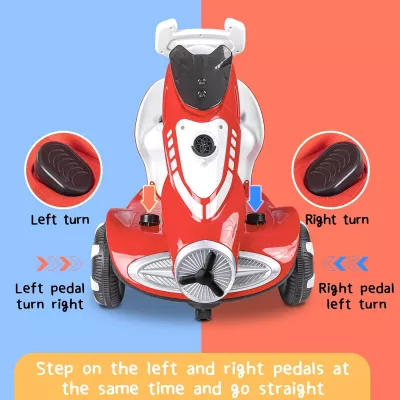 Ride-On Car for Kids with Bubble Maker – Dual Drive Electric Vehicle for Toddlers, Music, LED Lights, 360° Wheels, Safe Belt, Ages 3–5