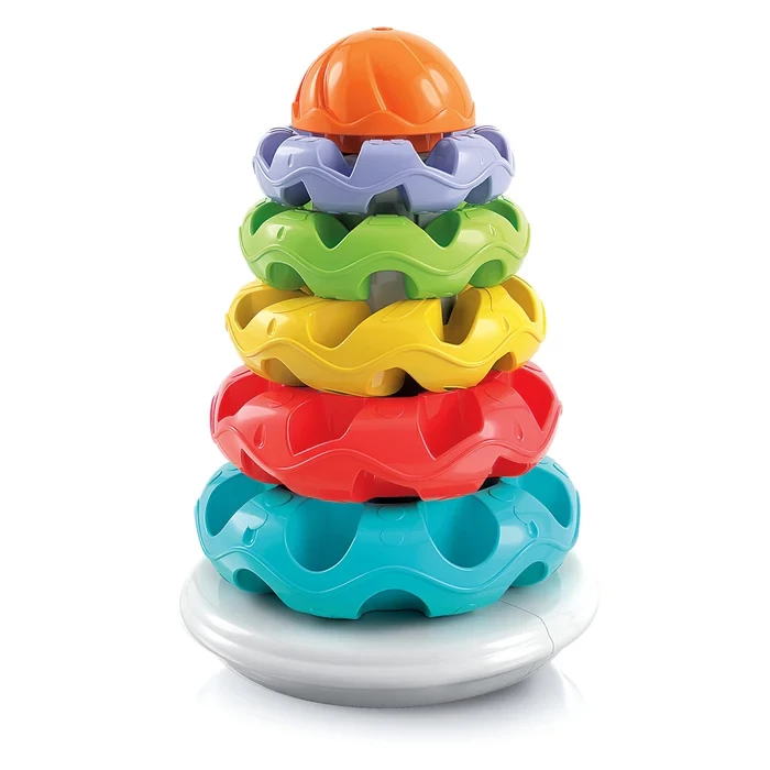 Clementoni Stacking Rings, Tactile Sensory Toy for Babies aged 6-36 Months