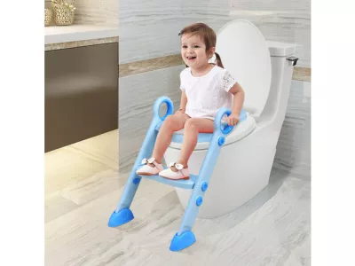 2-in-1 Potty Training Seat with Step Ladder, and Handle for Toddlers – Kids Toilet Trainer for Boys & Girls