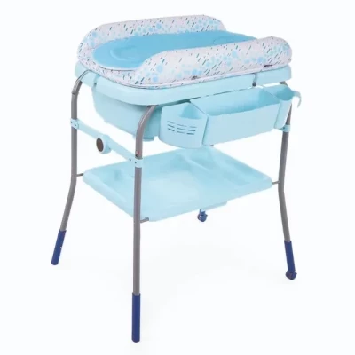 Chicco 2-in-1 Bath And Changing Table, With Changing Mattress, bathtub, and ample storage, 0m+