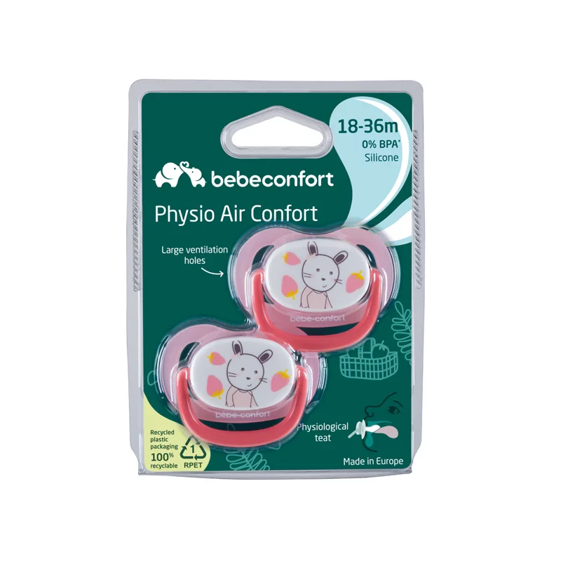 Bébéconfort Physio Air Comfort Pacifier 2-Pack – Silicone Teat, BPA-Free