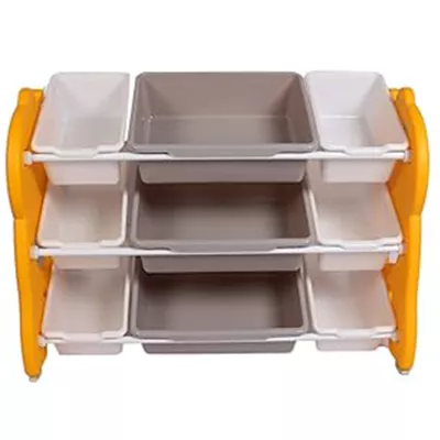 Toy Storage Organizer Rack with Bins, Multifunctional Bookshelf for Toddlers & Kids | 85x34x65 cm