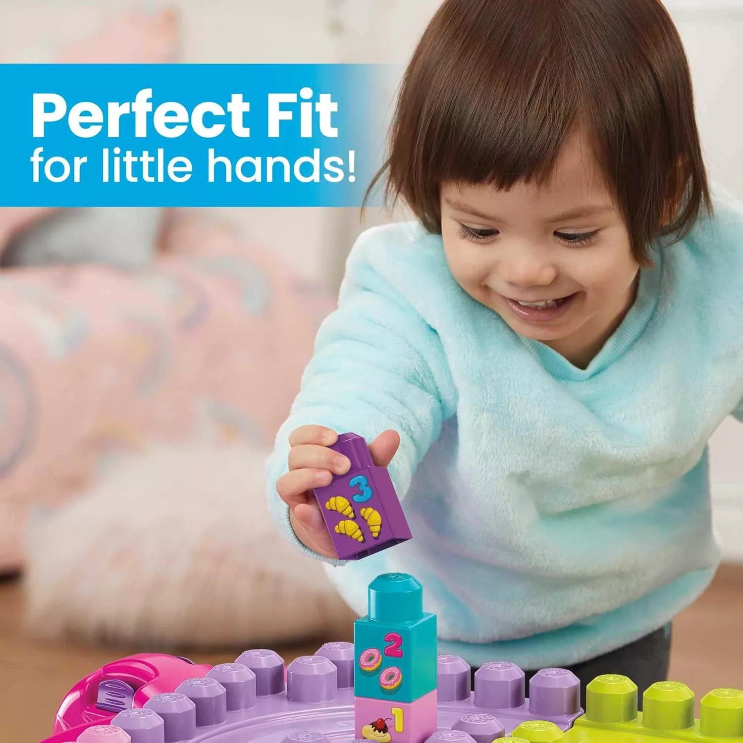 Mega Bloks Build 'N Learn Table, Pink