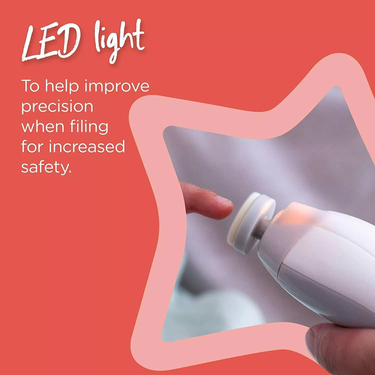Tommee Tippee Electric Baby Nail File Trimmer, Battery-Powered