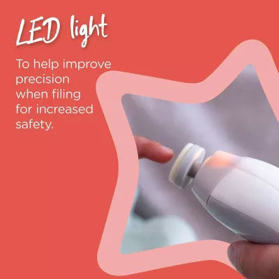 Tommee Tippee Electric Baby Nail File Trimmer, Battery-Powered