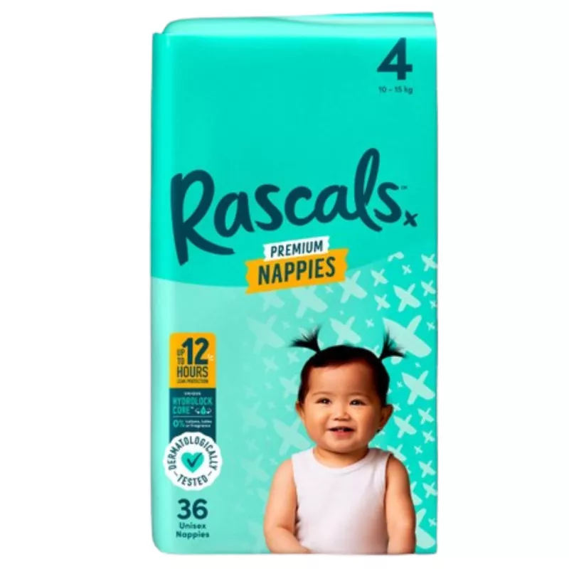 Rascal Premium Baby Diapers, Suitable for Newborns, Infants, and Active Toddlers | Soft, Safe, and Leak-Proof