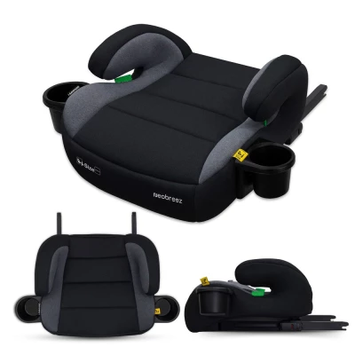 Neobreez i-SANFARO i-Size ISOFIX Backless Booster Car Seat,Double Padded Foam,Compact,Kids Car Seat,2 Cup Holder,ECER129(6-12yrs,125-150cm,22-36kg)