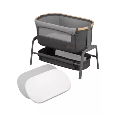 Maxi-Cosi Iora Co-Sleeper Crib – Foldable Baby Bedside Crib for 0-6 Months | Adjustable Incline & Height, Comfortable Mattress, Easy to Carry