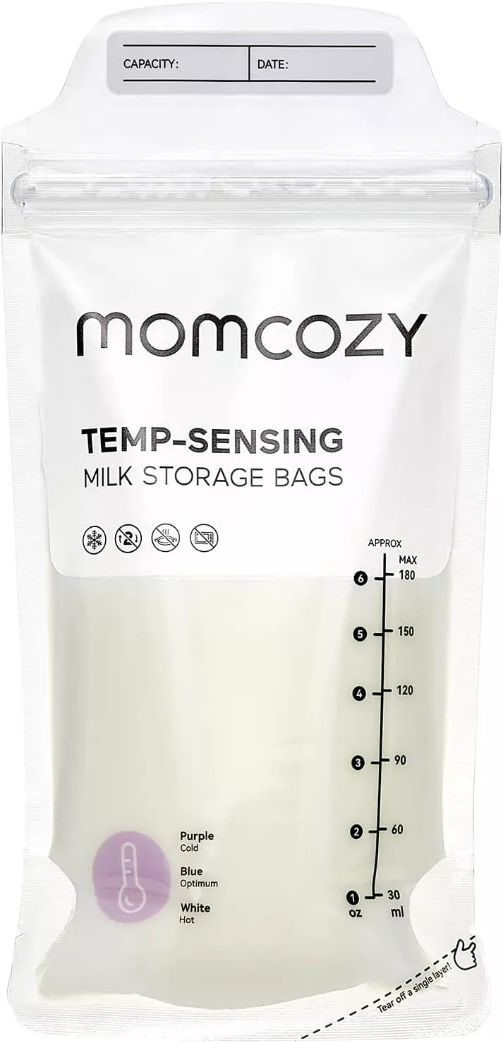 Momcozy Temperature Sensing Milk Storage Bags - Pack of 50