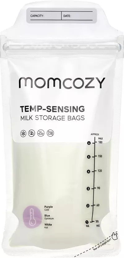 Momcozy Temperature Sensing Milk Storage Bags - Pack of 50