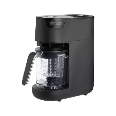 Tommee Tippee Quick Cook Baby Food Steamer Blender, all stages of weaning, 200g max capacity,  Black