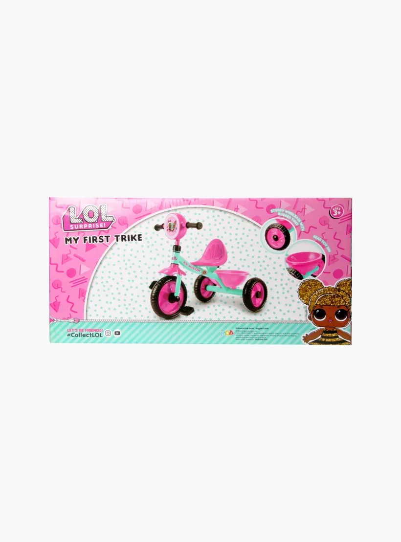 LOL Surprise My First Trike – Pink & Turquoise Tricycle with Front Light, Storage Bin & Rugged Wheels | Ages 1.5–4