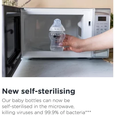 Tommee Tippee Baby Bottles, Natural Start Glass Anti-Colic Baby Bottle with Slow Flow Breast-Like Teat, 150ml, 0m+