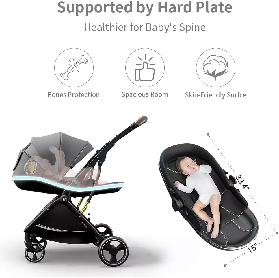 Coballe Baby Stroller, 3 in 1 - Blue