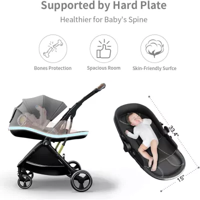 Coballe Baby Stroller, 3 in 1 - Blue