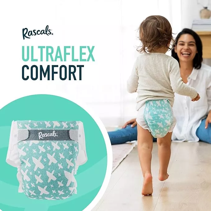 Rascal Premium Baby Diapers, Suitable for Newborns, Infants, and Active Toddlers | Soft, Safe, and Leak-Proof