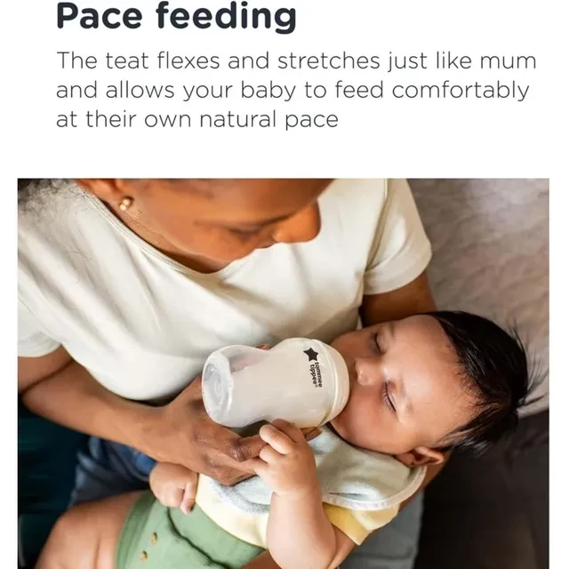 Tommee Tippee Baby Bottles, Natural Start Glass Anti-Colic Baby Bottle with Slow Flow Breast-Like Teat, 150ml, 0m+
