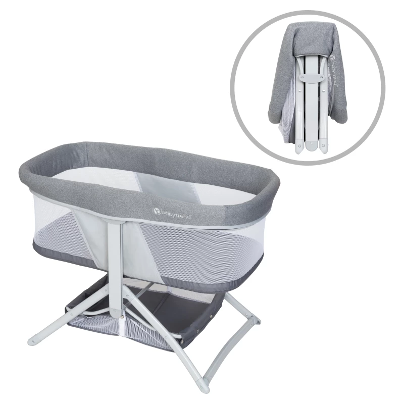 Quick-Fold 2-in-1 Rocking Bassinet- Shadow Stone Gray