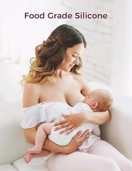 Momcozy Nipple Shield, Floral Contact Nipple Shield for Breastfeeding Moms, 2 Pcs, 20mm