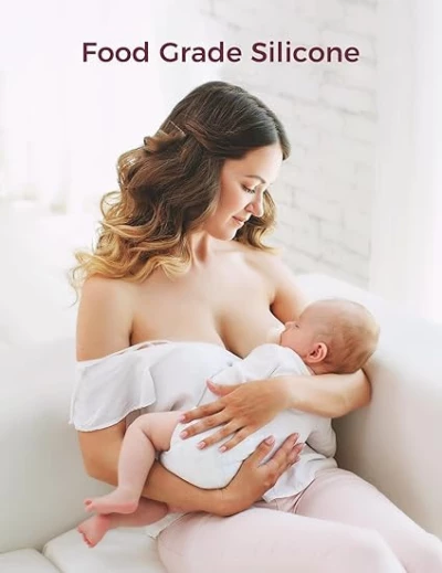 Momcozy Nipple Shield, Floral Contact Nipple Shield for Breastfeeding Moms, 2 Pcs, 20mm