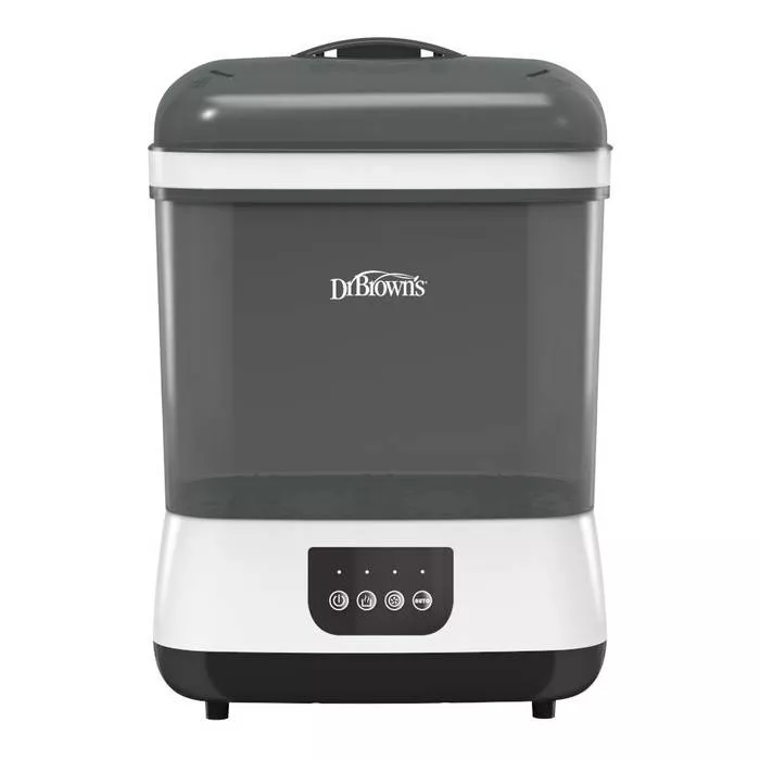 Dr. Brown Baby Bottle Sterilizer and Dryer with HEPA Filters – 3-in-1 Steam Sterilize, Dry, Auto Shut-Off & 24-Hour Storage