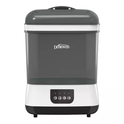 Dr. Brown Baby Bottle Sterilizer and Dryer with HEPA Filters – 3-in-1 Steam Sterilize, Dry, Auto Shut-Off & 24-Hour Storage