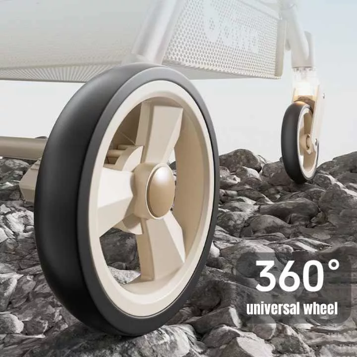 Baiwa Baby Stroller, Foldable Travel Umbrella Cart, Lightweight Stroller & Compact Reclining Pocket Stroller with Music & Light Canopy for Babies