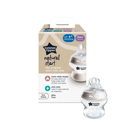 Tommee Tippee Natural Start Anti-Colic Baby Bottle, 150ml
