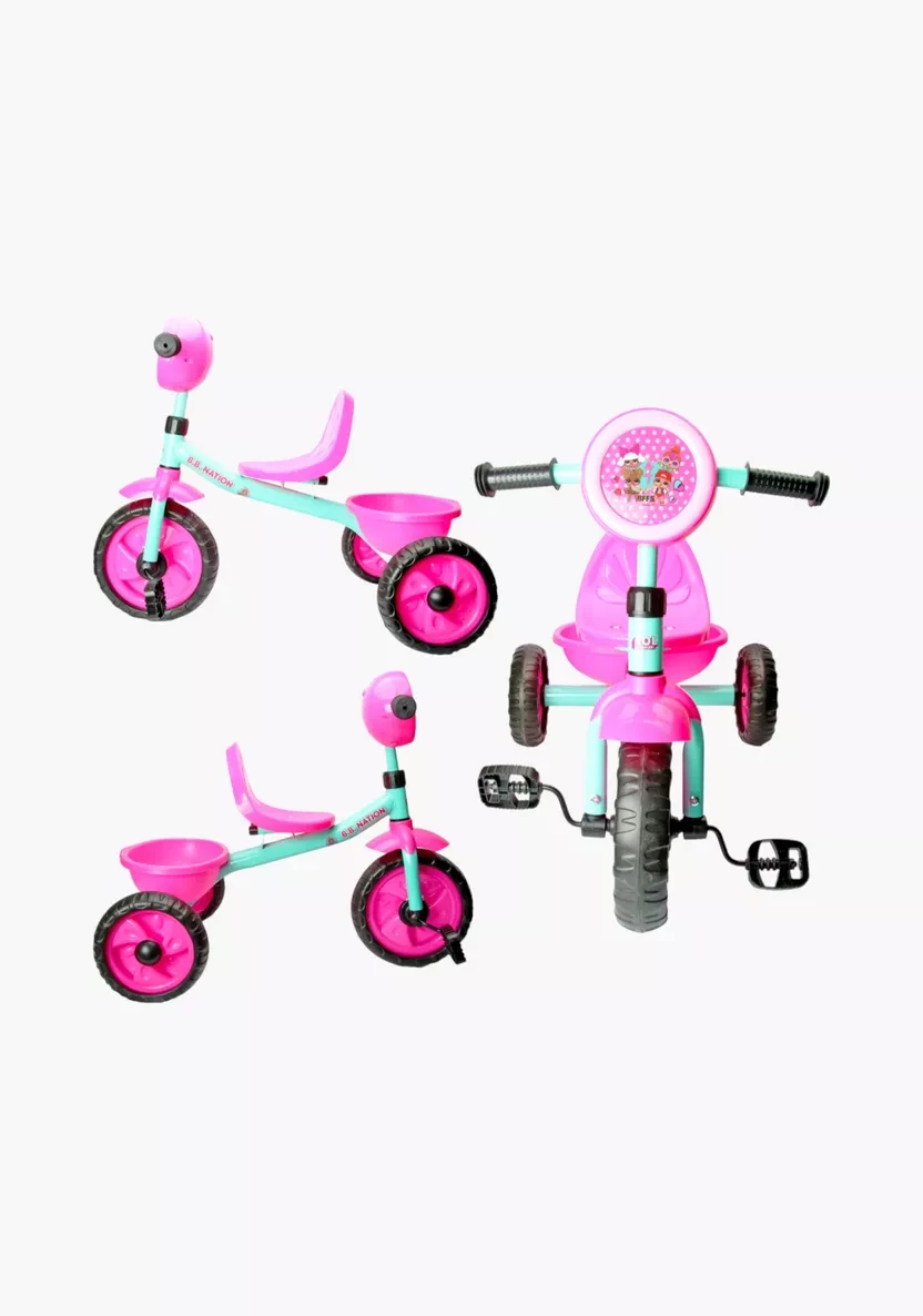 LOL Surprise My First Trike – Pink & Turquoise Tricycle with Front Light, Storage Bin & Rugged Wheels | Ages 1.5–4