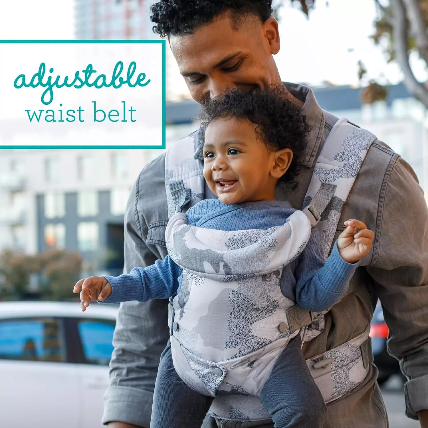 Infantino Flip Advanced 4-in-1 Carrier, Convertible Baby Carrier, Face-In & Face-Out Front and Back Carry , For Newborns & Toddlers, Camo print