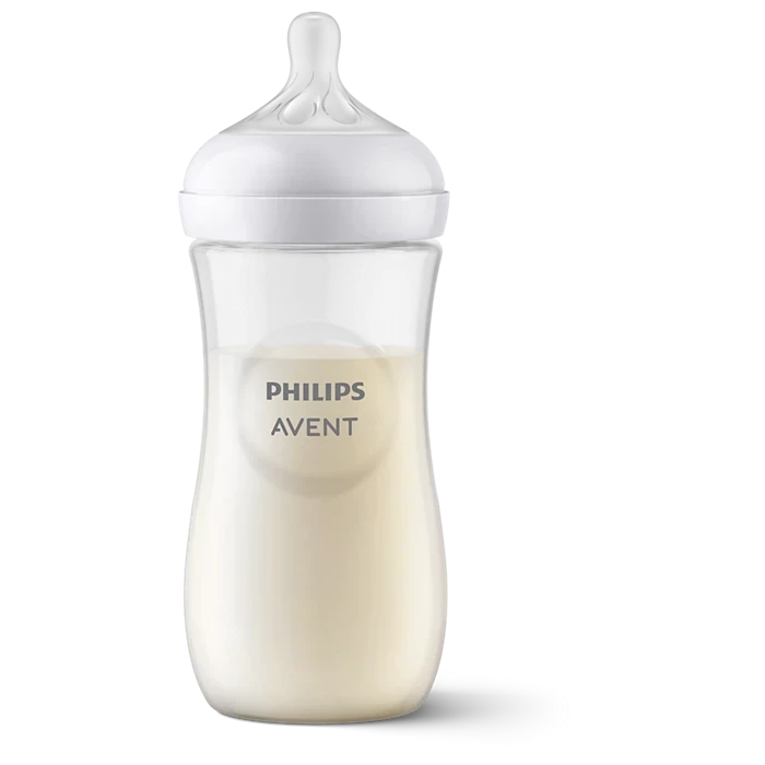 Philips Avent Natural Response Baby Bottle | 11oz/330ml, Fast Flow Nipple (6m+), Anti-Colic, Breast-Like Design – SCY906/01
