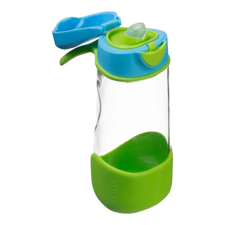 B.Box Sport Spout Kids Water Bottle 450ml | Leakproof, Durable, Easy Grip Tritan Drink Bottle with Tilt & Sip Spout |12m+