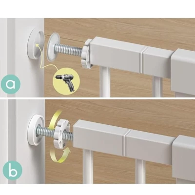 Safety Gate for Babies & Pets | No-Drill Extendable Safety Gate for Doorways & Stairs