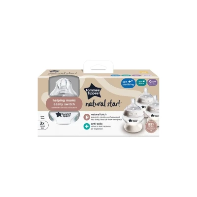 Tommee Tippee Natural Start Anti-Colic Baby Bottle, 150ml
