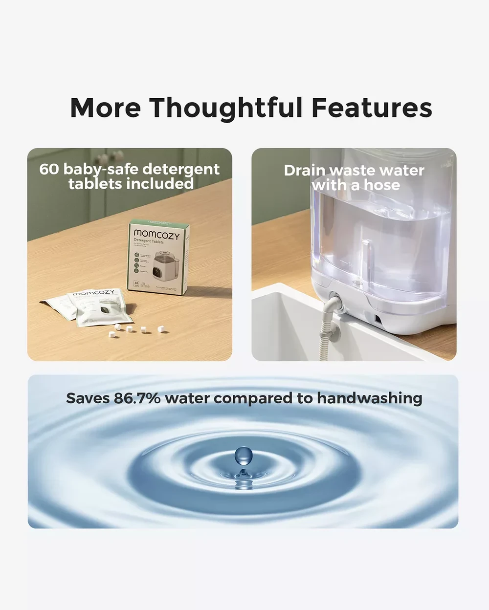 Momcozy KleanPal Pro Baby Bottle Washer Electric Bottle Washer