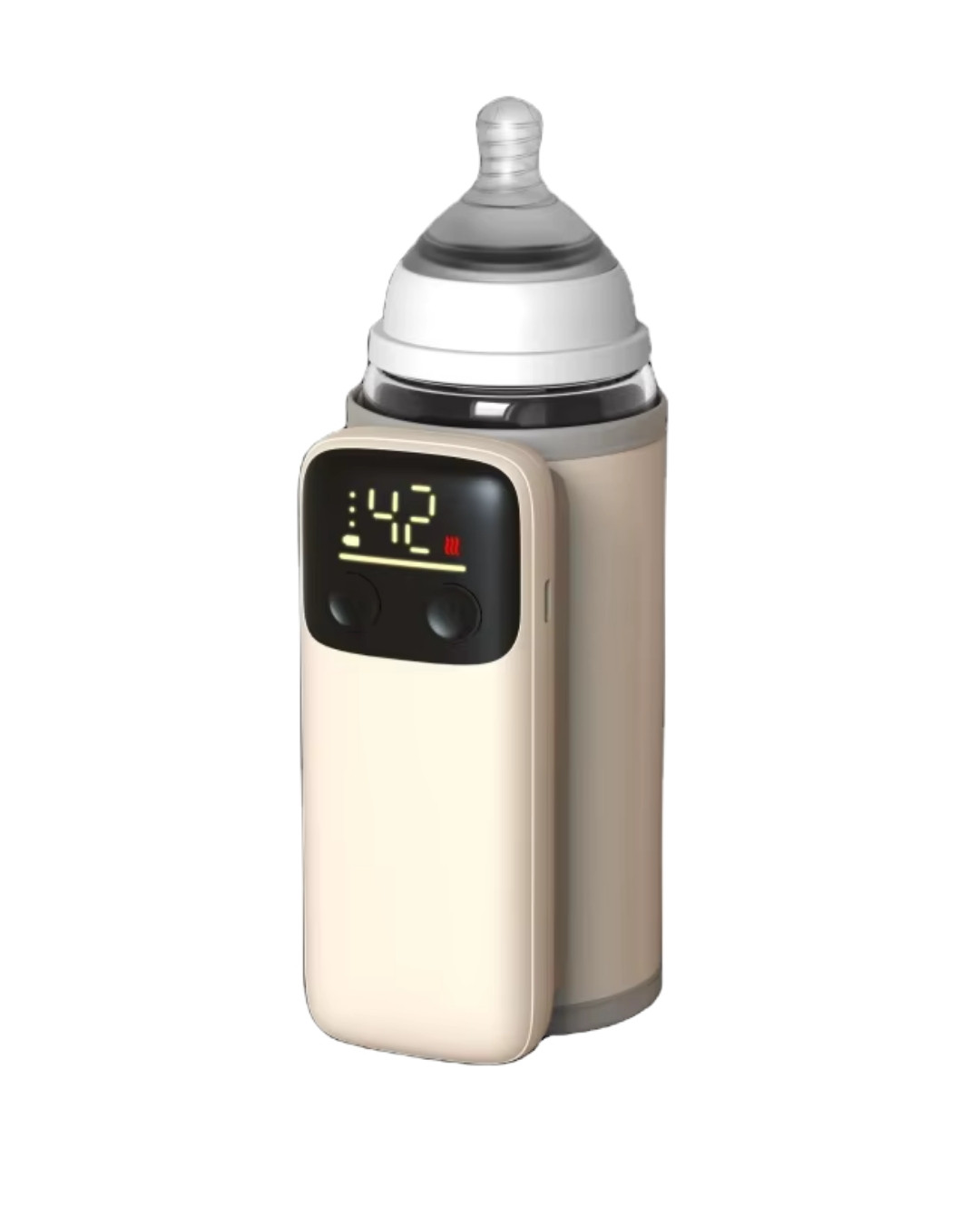 Rechargeable Baby Bottle Warmer Portable, 6 Temperature Setting Warmer with LED Display, Temperature Adjustable, Portable Bottle Warmer for Travel