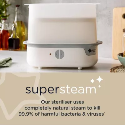 Tommee Tippee Closer to Nature Complete Feeding Set with Electric Steam Steriliser, Bottle Warmer, Soothers & Bottles for Newborns