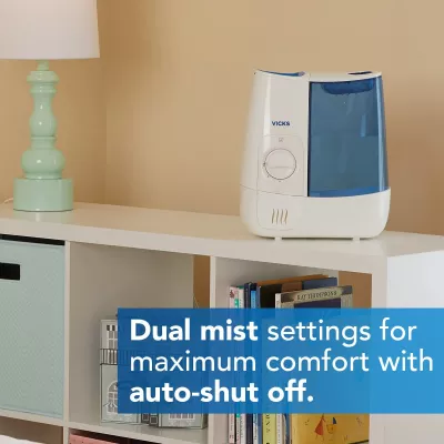 Vicks Warm Mist Humidifier – 99% Bacteria-Free Steam for Easy Breathing & Better Sleep