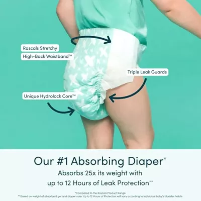 Rascal Premium Baby Diapers, Suitable for Newborns, Infants, and Active Toddlers | Soft, Safe, and Leak-Proof