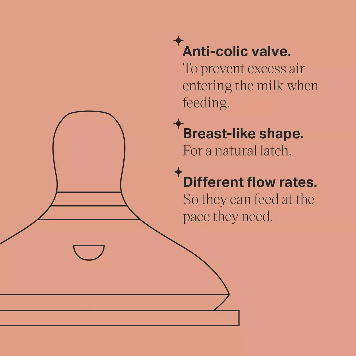 Natural Start Baby Bottle Teat Medium Flow 3+