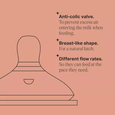 Natural Start Baby Bottle Teat Medium Flow 3+